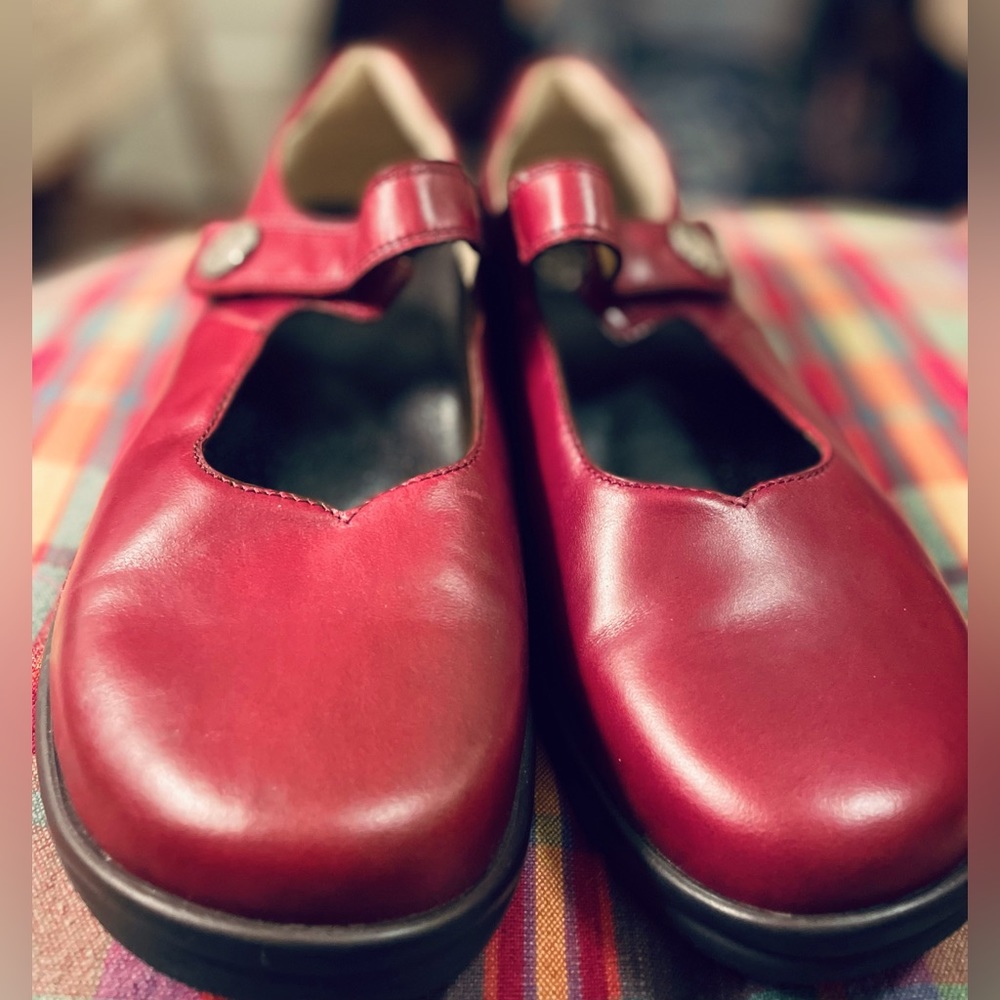 Red Waldlaufer Hilo Leather Ballerina Flats